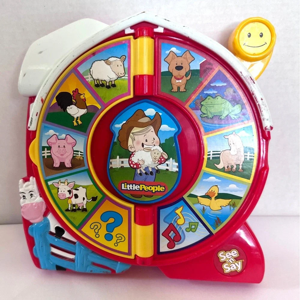 Fisher-Price Little People See n Say Farmer Eddie Farm Animal Sound Toy 2003 Red